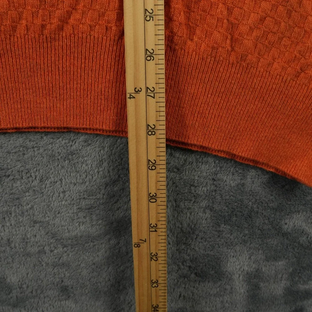 Gitman Bros Polo Sweater Mens XXL Orange Merino Cashmere Blend Made in Italy